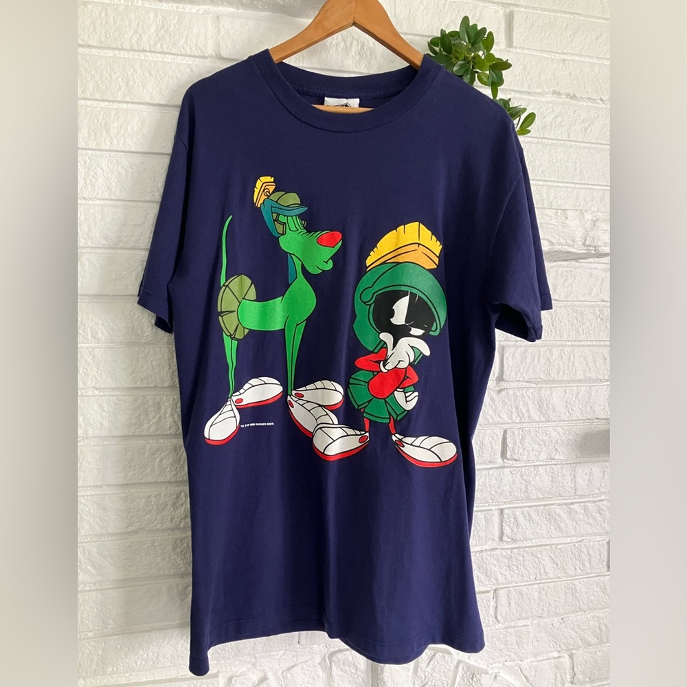 90s Warner Bros Marvin the Martian & K9 Cartoon Graphic Tee 1996 vintage t-shirt